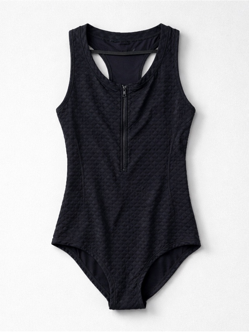 Roots One-Piece Swimsuit | Zip Front Racerback | Size 12